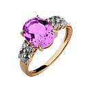 Кольцо золотое 10391259 Аметист | Кольцо золотое 10391259 Аметист купить по цене 60705 руб. в ювелирном магазине ⭐️ «Золотая Подкова»