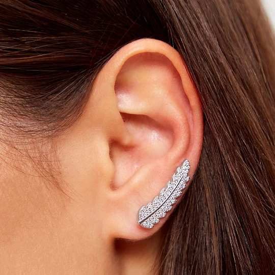 Серьги серебряные 0201621-00775 | Зажимы серьги купить по выгодной цене в ювелирном магазине ⭐️ «Золотая Подкова»