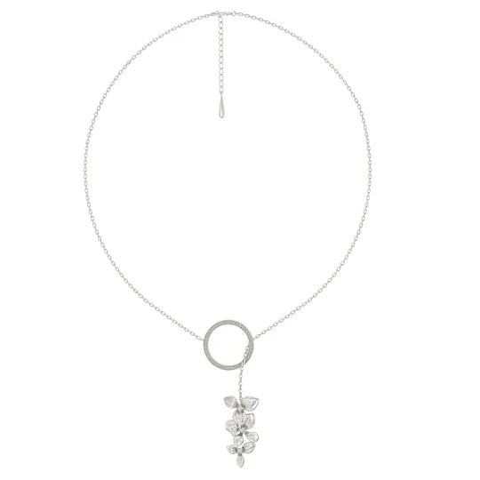 Колье серебряное 1055846-01110 | Ювелирные изделия в сети Золотая Подкова