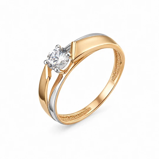 Кольцо из золота с фианитами