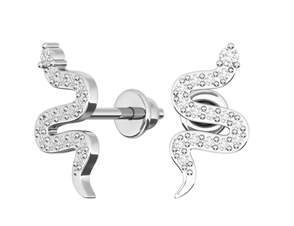 Серьги серебряные 6001595-00775 | Серьги с фианитом купить по выгодной цене в ювелирном магазине ⭐️ «Золотая Подкова»