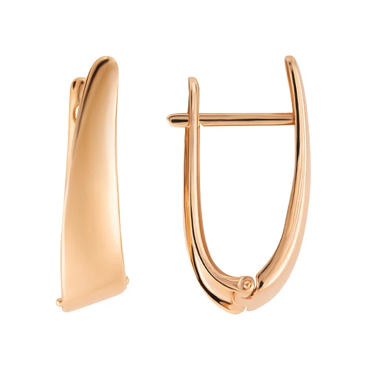 Серьги золотые 002972-1000 | Серьги без вставок купить по выгодной цене в ювелирном магазине ⭐️ «Золотая Подкова»