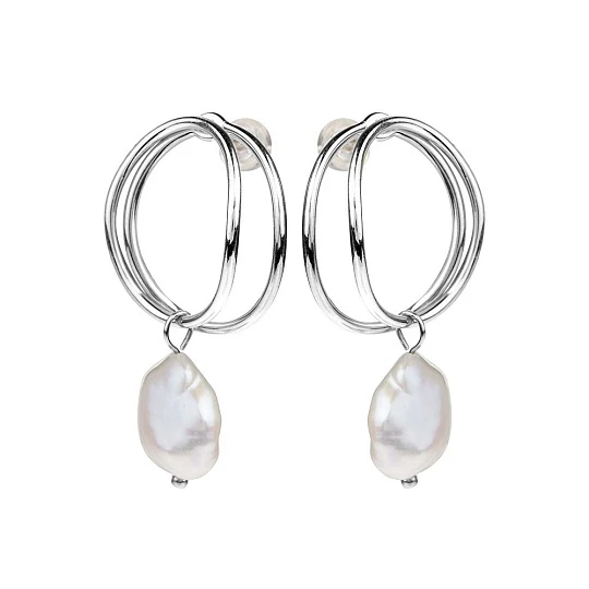 Серьги серебряные SAM156E-Rd
