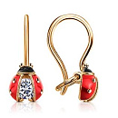 Серьги золотые С131-2710М1 | Серьги золотые С131-2710М1 купить по цене 17722 руб. в ювелирном магазине ⭐️ «Золотая Подкова»