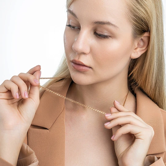 Цепь золотая ЦРМ20516060 | Ювелирные изделия от бренда Каратов 💍 купить по доступной цене в ювелирной сети «Золотая Подкова»