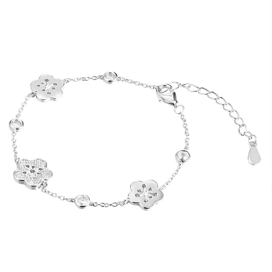 Браслет серебряный CZ-B05260-X-W-X-X-W | Ювелирные изделия Серебряные купить по выгодной цене в ювелирном магазине ⭐️ «Золотая Подкова»