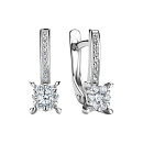 Серьги золотые 26287-200 | Серьги золотые 26287-200 купить по цене 121530 руб. в ювелирном магазине ⭐️ «Золотая Подкова»