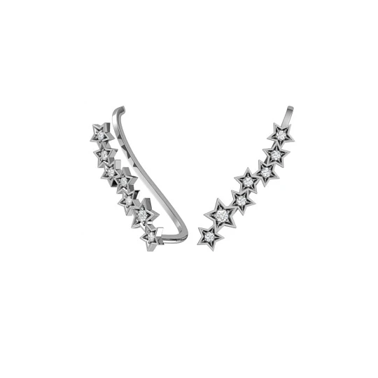 Серьги серебряные 2101220-00775 | Ювелирные изделия в сети Золотая Подкова