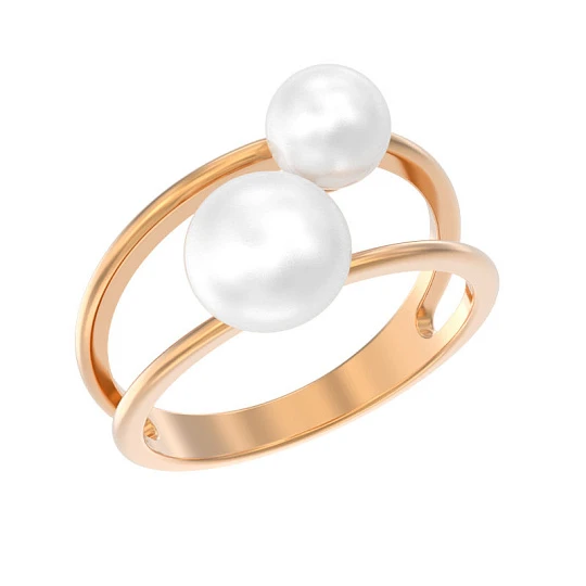 Кольцо золотое 1044271-11250 | Кольца с жемчугом купить по выгодной цене в ювелирном магазине ⭐️ «Золотая Подкова»