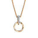 Колье золотое 64086-100 | Колье золотое 64086-100 купить по цене 47244 руб. в ювелирном магазине ⭐️ «Золотая Подкова»