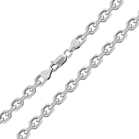 Цепь серебряная F2004LT-Rd | Цепи купить по доступной цене в ювелирном магазине «Золотая Подкова»