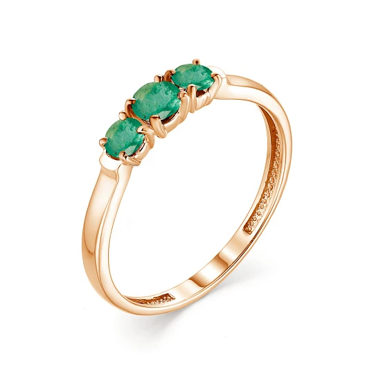 Кольцо золотое 13206-101 | Кольца с изумрудами купить по выгодной цене в ювелирном магазине ⭐️ «Золотая Подкова»