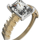 Кольцо золотое 017861-1330 | Кольцо золотое 017861-1330 купить по цене 44707 руб. в ювелирном магазине ⭐️ «Золотая Подкова»