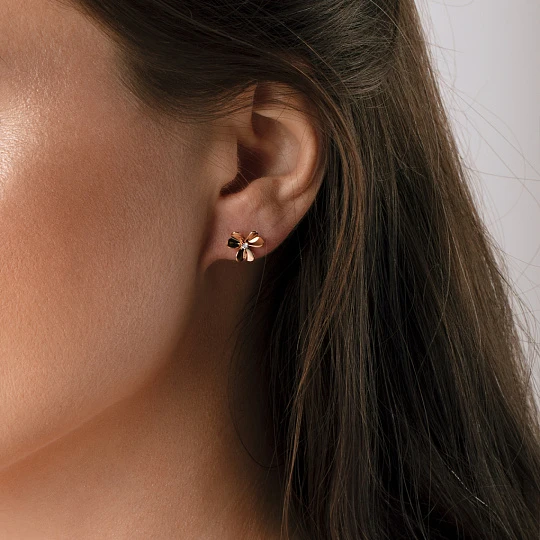Серьги золотые 013472-1102 | Ювелирные изделия в сети Золотая Подкова