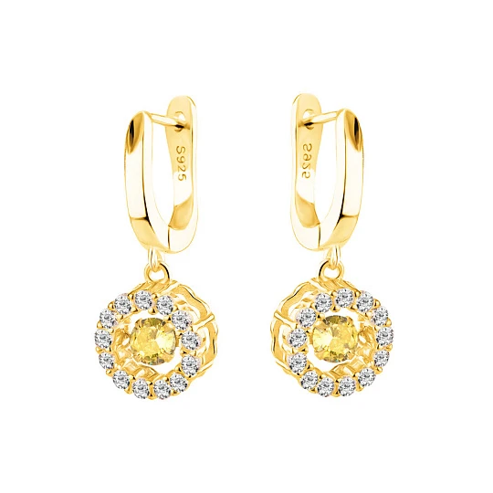 Серьги серебряные E13RC0159E-Y-ye поз. | Ювелирные изделия Серебряные купить по выгодной цене в ювелирном магазине ⭐️ «Золотая Подкова»