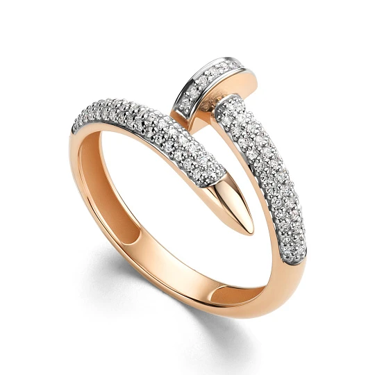 Кольцо золотое 16040-100 | Золотые кольца купить по выгодной цене в ювелирном магазине ⭐️ «Золотая Подкова»