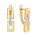 Серьги золотые Т14202В421 | Серьги золотые Т14202В421 купить по цене 66374 руб. в ювелирном магазине ⭐️ «Золотая Подкова»