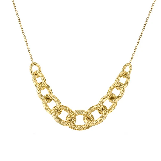 Колье золотое 0105080 | Колье без вставок купить по выгодной цене в ювелирном магазине ⭐️ «Золотая Подкова»