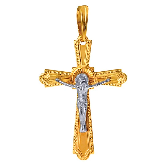 Подвеска золотая 810-00274-10-00-00-02 | Ювелирные изделия Золотые кресты православные и мусульманские подвесы купить по выгодной цене в ювелирном магазине ⭐️ «Золотая Подкова»