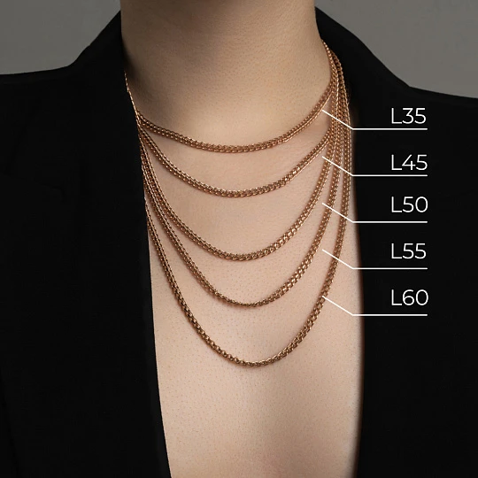 Цепь золотая ЦПРМ20532040 | Цепи купить по выгодной цене в ювелирном магазине ⭐️ «Золотая Подкова»