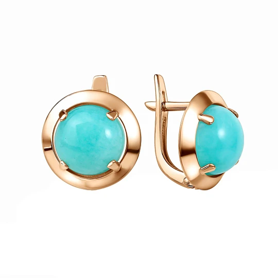Серьги золотые 20791732 Бирюза | Серьги купить по выгодной цене в ювелирном магазине ⭐️ «Золотая Подкова»