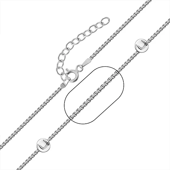 Цепь серебряная 021163R030L40+ | Серебряные цепи купить по выгодной цене в ювелирном магазине ⭐️ «Золотая Подкова»