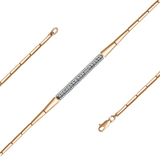 Браслет золотой Б0021-120 | Браслеты с бриллиантами купить по выгодной цене в ювелирном магазине ⭐️ «Золотая Подкова»