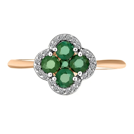 Кольцо золотое 802-02461-10-11-01-10 | Ювелирные изделия от бренда Золотая Подкова купить по доступной цене в ювелирной сети «Золотая Подкова»