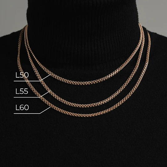 Цепь золотая ЦНН20512035 | Ювелирные изделия от бренда Каратов 💍 купить по доступной цене в ювелирной сети «Золотая Подкова»