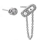 Серьги серебряные CZ-E04664-X-W-W-X-W | Серьги серебряные CZ-E04664-X-W-W-X-W купить по цене 3273 руб. в ювелирном магазине ⭐️ «Золотая Подкова»
