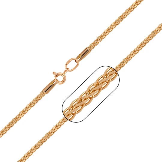 Цепь золотая ЦКЛ30614040 | Ювелирные изделия от бренда Каратов 💍 купить по доступной цене в ювелирной сети «Золотая Подкова»