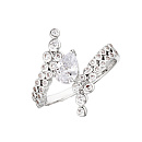 Кольцо серебряное CZ-R02128-X-W-W-X-W | Кольцо серебряное CZ-R02128-X-W-W-X-W купить по цене 3690 руб. в ювелирном магазине ⭐️ «Золотая Подкова»