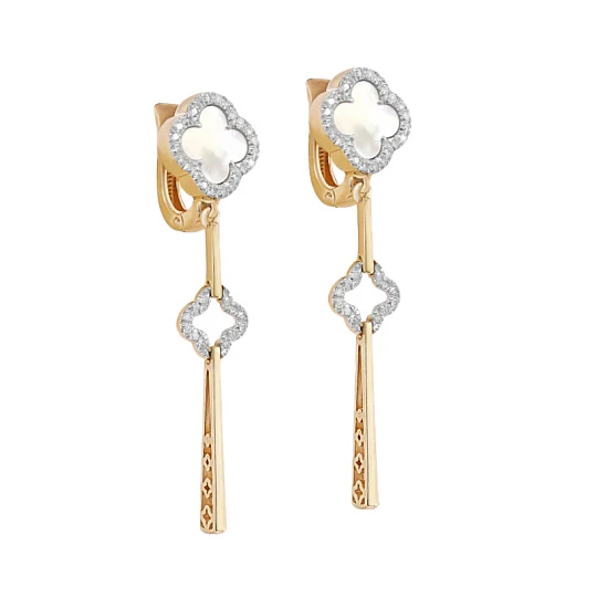 Серьги золотые 12-21850-6200 | Женские золотые серьги купить по выгодной цене в ювелирном магазине ⭐️ «Золотая Подкова»