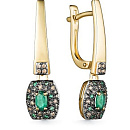 Серьги золотые 25752-365 | Серьги золотые 25752-365 купить по цене 141045 руб. в ювелирном магазине ⭐️ «Золотая Подкова»