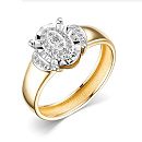 Кольцо золотое 15745-300 | Кольцо золотое 15745-300 купить по цене 75971 руб. в ювелирном магазине ⭐️ «Золотая Подкова»