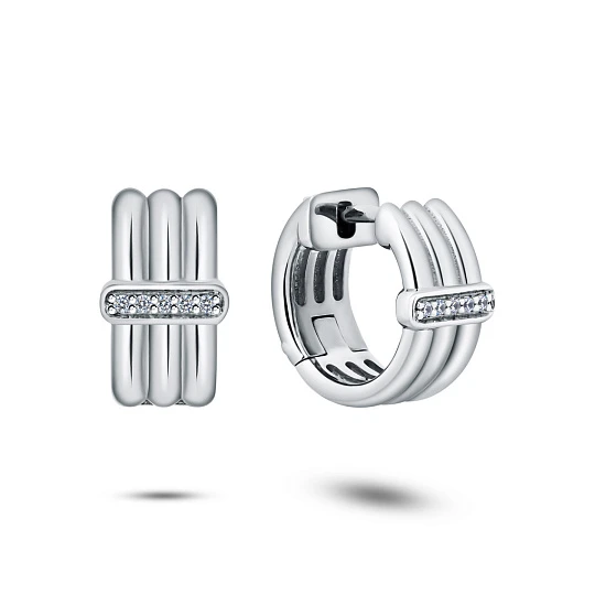 Серьги серебряные 01007-20-090106-00 | Ювелирные изделия в сети Золотая Подкова