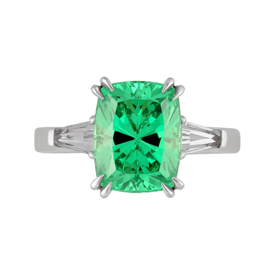 Кольцо золотое 920502Б.Цаворит ЛС | Ювелирные изделия от бренда Золотая Подкова купить по доступной цене в ювелирной сети «Золотая Подкова»