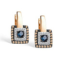 Серьги золотые 25835-170 | Серьги золотые 25835-170 купить по цене 122580 руб. в ювелирном магазине ⭐️ «Золотая Подкова»