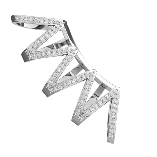 Серьги серебряные 0201579-00775 | Каффы серьги купить по выгодной цене в ювелирном магазине ⭐️ «Золотая Подкова»