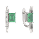 Серьги серебряные 1056272-01190-Y | Серьги серебряные 1056272-01190-Y купить по цене 4626 руб. в ювелирном магазине ⭐️ «Золотая Подкова»