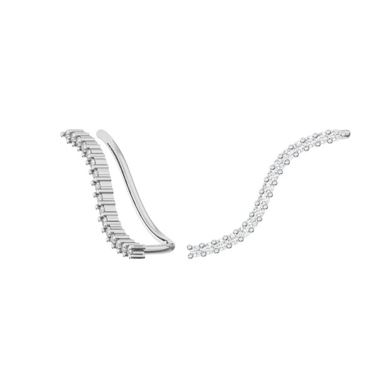 Серьги серебряные 0201629-00775 | Зажимы серьги купить по выгодной цене в ювелирном магазине ⭐️ «Золотая Подкова»