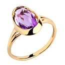 Кольцо золотое 10395201 Аметист | Кольцо золотое 10395201 Аметист купить по цене 38210 руб. в ювелирном магазине ⭐️ «Золотая Подкова»