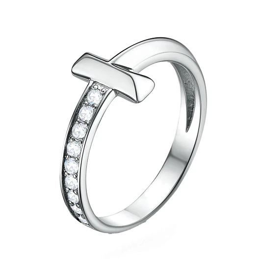 Кольцо серебряное 1-003р200 | Ювелирные изделия от бренда Серебро России 💍 купить по доступной цене в ювелирной сети «Золотая Подкова»