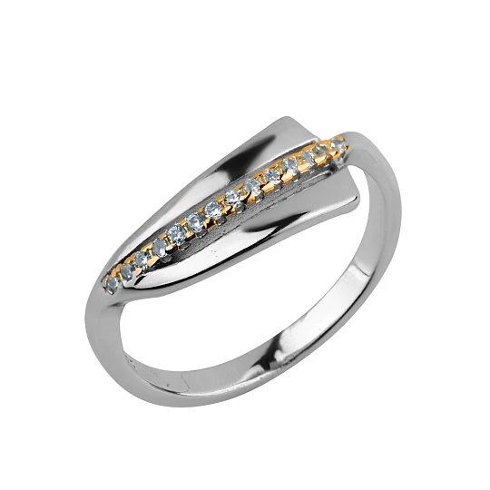 Кольцо серебряное CAS4518R поз. | Женские серебряные кольца купить по выгодной цене в ювелирном магазине ⭐️ «Золотая Подкова»