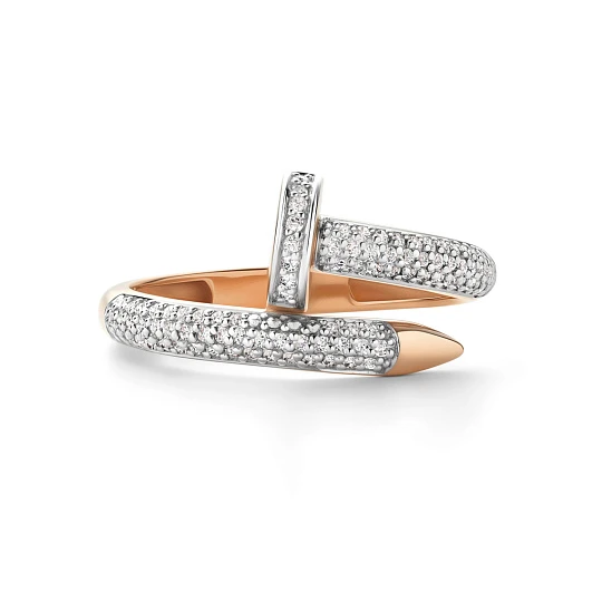 Кольцо золотое 16040-100 | Кольца с бриллиантами купить по выгодной цене в ювелирном магазине ⭐️ «Золотая Подкова»