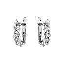 Серьги серебряные B21280-E | Серьги серебряные B21280-E купить по цене 4875 руб. в ювелирном магазине ⭐️ «Золотая Подкова»