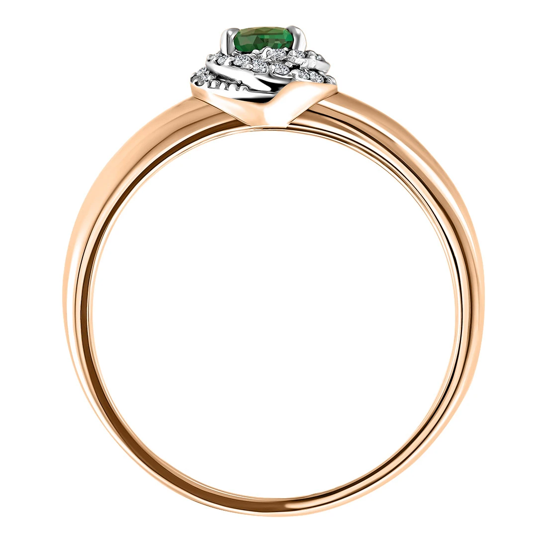 Кольцо золотое 822321Бр.Изумруд | Кольца с изумрудами купить по выгодной цене в ювелирном магазине ⭐️ «Золотая Подкова»