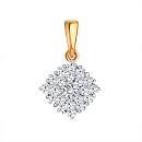 Подвеска золотая Т145636108 | Подвеска золотая Т145636108 купить по цене 47790 руб. в ювелирном магазине ⭐️ «Золотая Подкова»