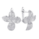 Серьги серебряные CZ-E01803-X-W-X-X-W | Серьги серебряные CZ-E01803-X-W-X-X-W купить по цене 9615 руб. в ювелирном магазине ⭐️ «Золотая Подкова»