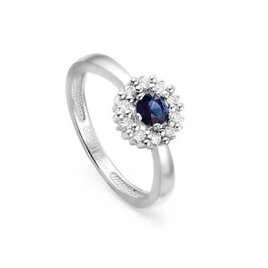 Кольцо золотое 11-1677-1100 | Кольца с сапфиром купить по выгодной цене в ювелирном магазине ⭐️ «Золотая Подкова»